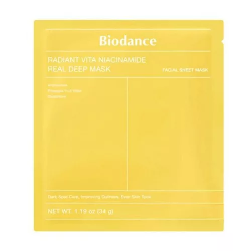 Biodance Radiant Vita Niacinamide Real Deep arcmaszk 1ea