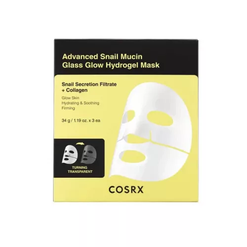 COSRX Advanced Snail Mucin Glass Glow hidrogél arcmaszk