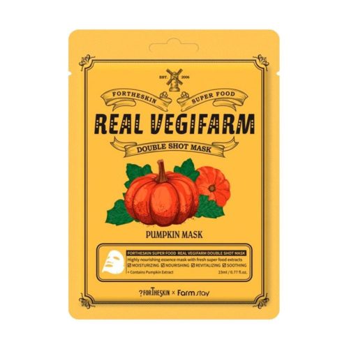 Fortheskin Super Food Real Vegifarm Double Shot arcmaszk - Pumpkin