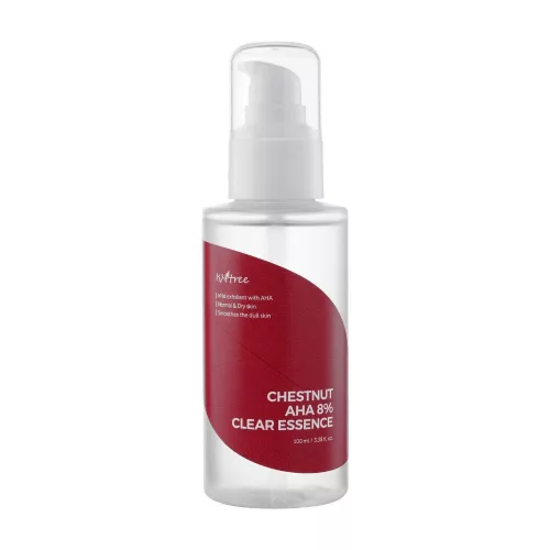 Isntree Chestnut AHA 8% Clear Essence hámlasztó eszencia - közeli lejárat