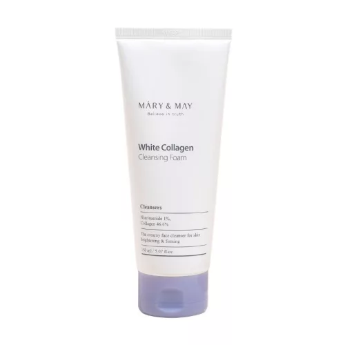 Mary & May White Collagen Cleansing Foam - közeli lejárat