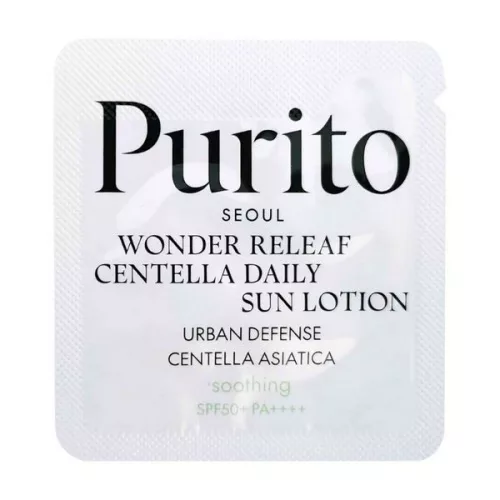 Purito Wonder Releaf Centella Daily Sun fényvédő SPF50+ PA++++ minta 